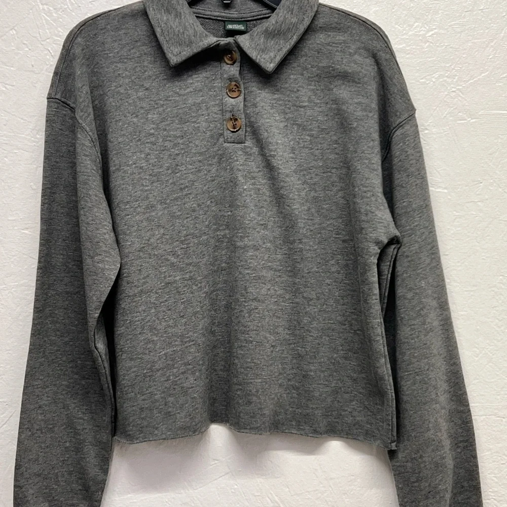 𝅺WILD Fable Polo Cropped Sweatshirt XS - Picture 2 of 8